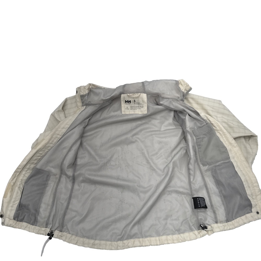 Helly Hansen Women's‎ Small Ivory stripes Windbreaker Rain Jacket Helly TECH - Picture 4 of 16